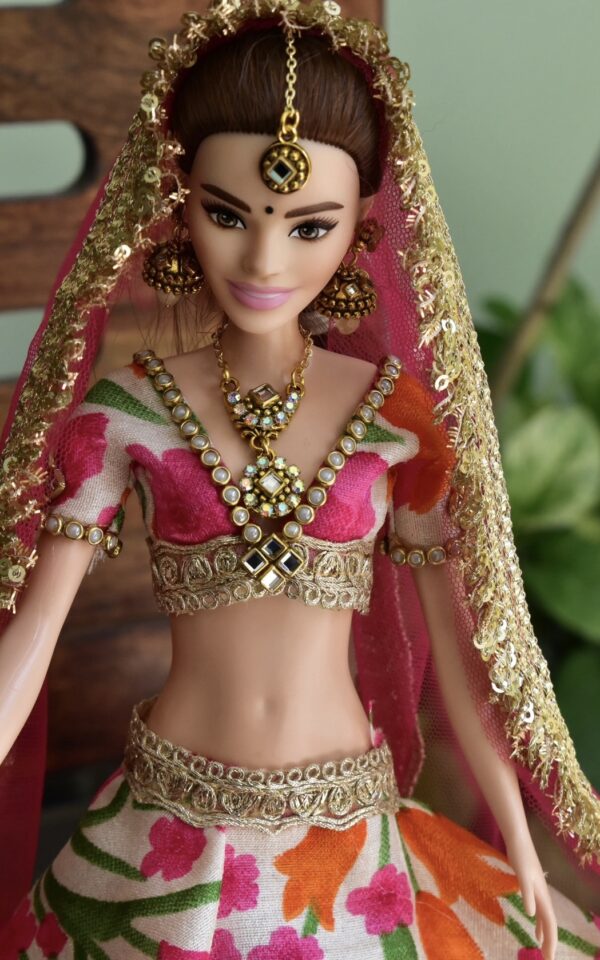 screenshot-99 Floral Bridal Lehenga for Doll