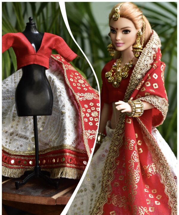 created-by-photogrid-23 Gujarati Bridal Lehenga for Doll