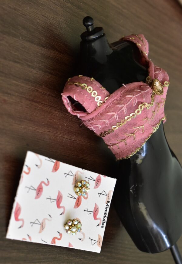 Sparkly Pink Lehenga for Doll