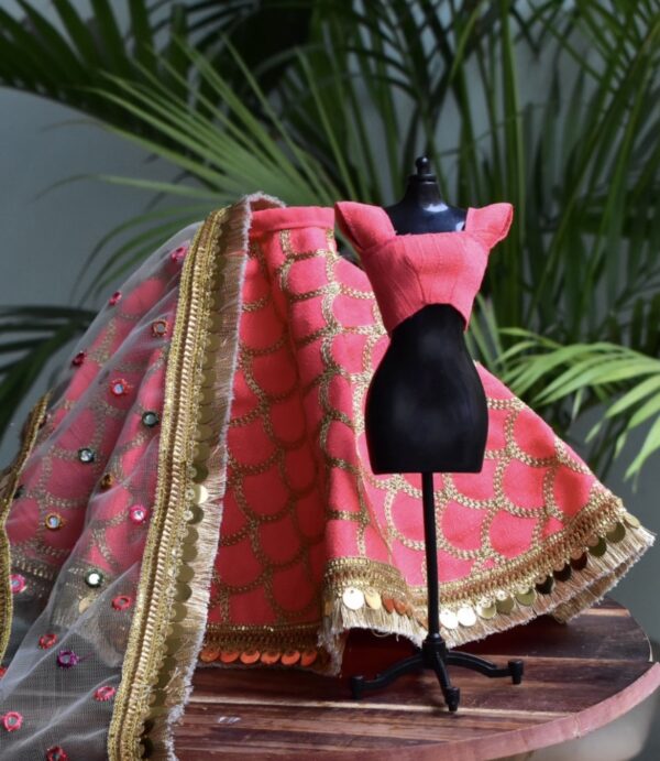 Pink Lehenga for Doll