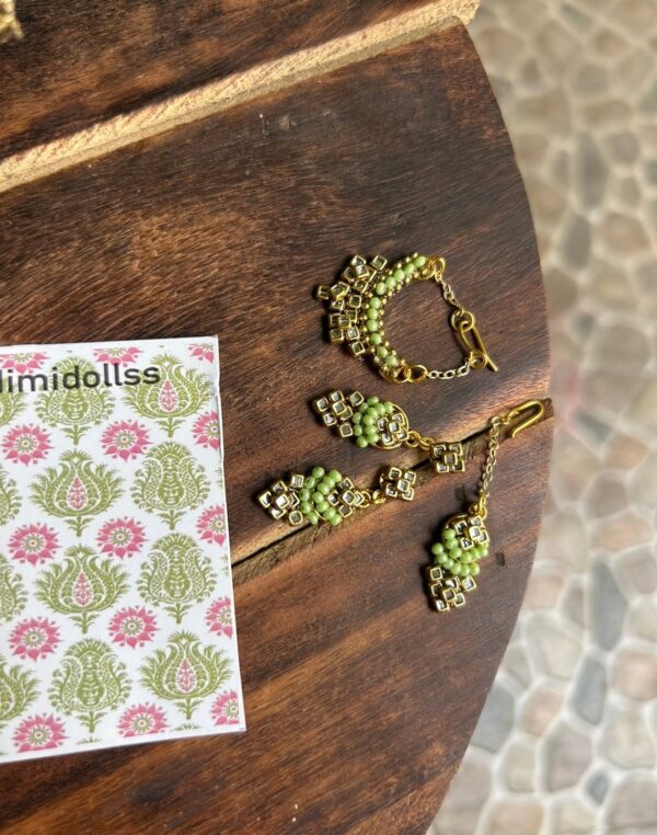 Green Wedding Lehenga for Doll