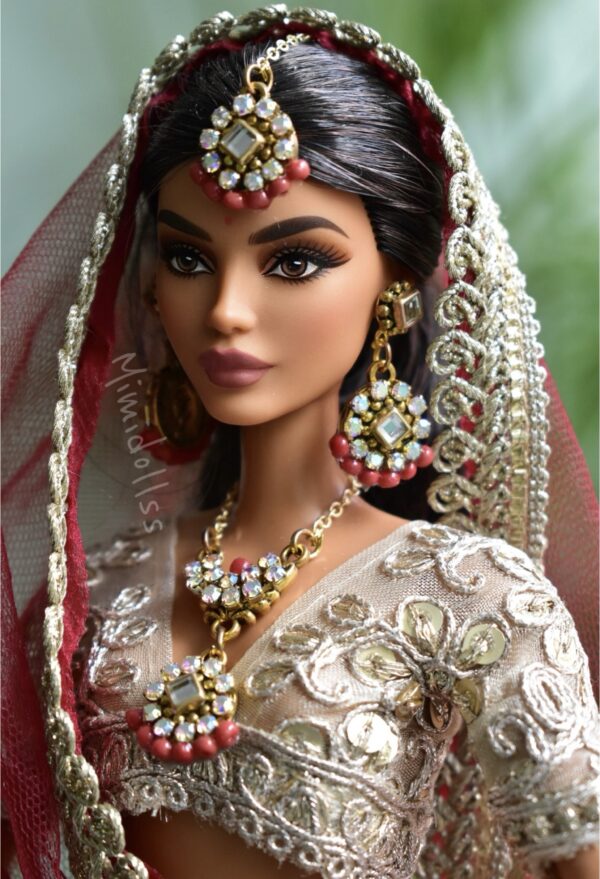 created-by-photogrid-29 Maroon Indian Wedding Lehenga for Doll