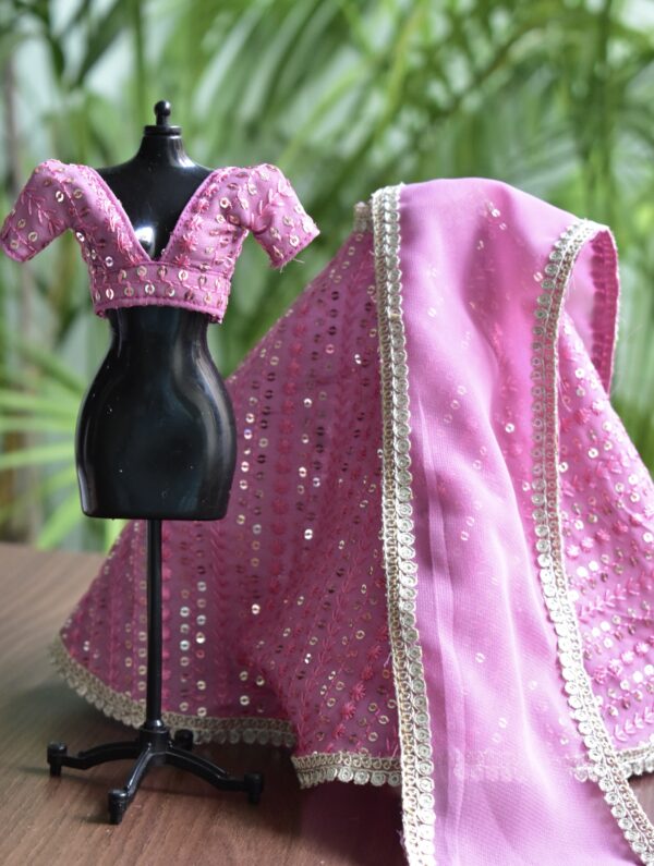 Purple lehenga for doll