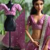 Purple lehenga for doll