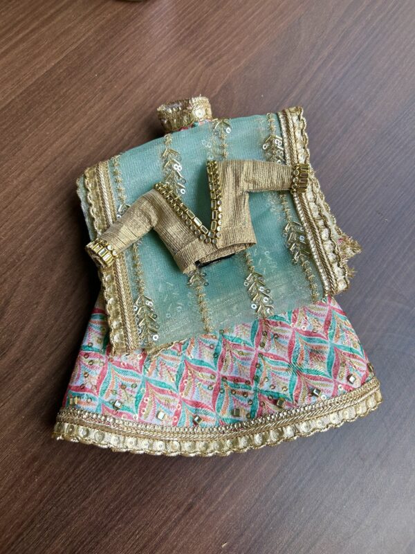 Indian bridal lehenga for Barbie doll