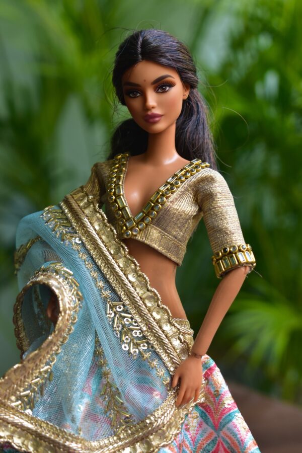 Indian bridal lehenga for Barbie doll