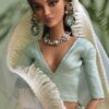 Mint green Navratri lehenga for Barbie doll