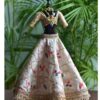 Heavily embellished Indian bridal lehenga for Barbie doll