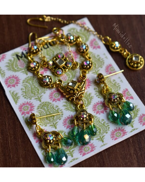 Heavily embellished Indian bridal lehenga for Barbie doll