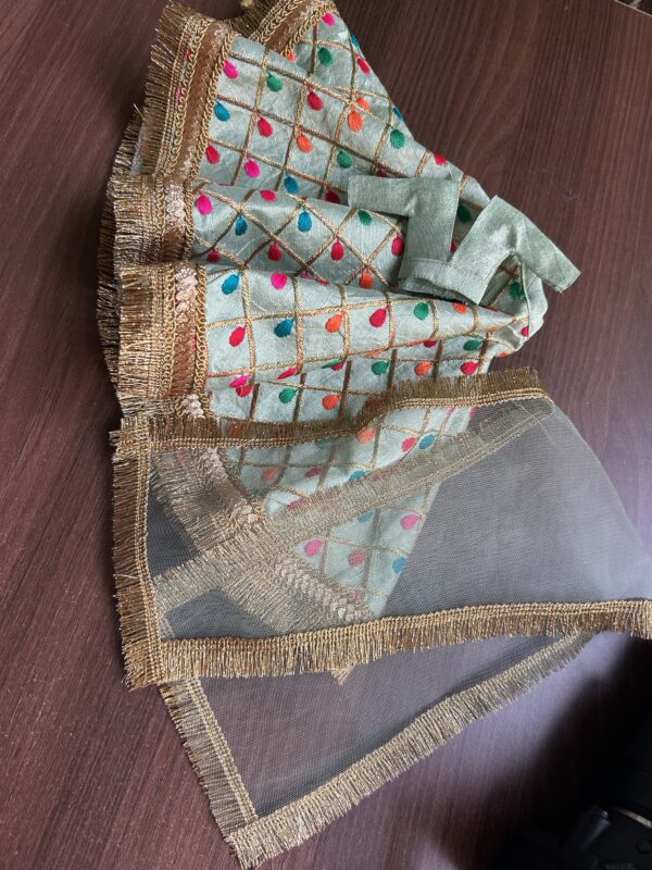 Mint green lehenga for Barbie doll