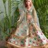Mint green gold lehenga for curvy Barbie doll