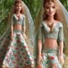 Mint green lehenga for Barbie doll