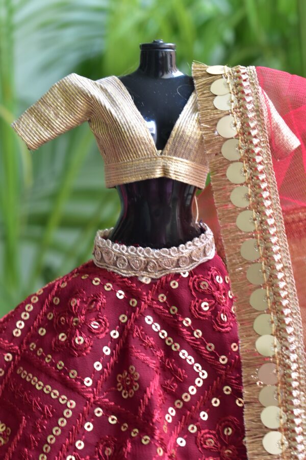 Maroon lehenga play set