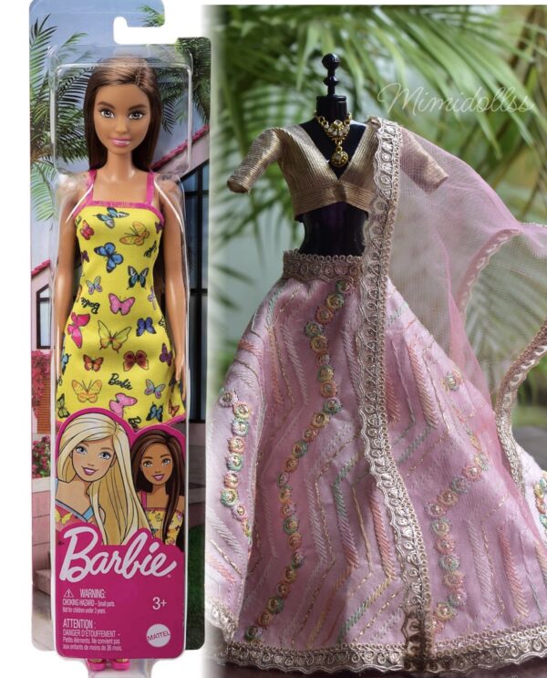 Pink lehenga Barbie  play set