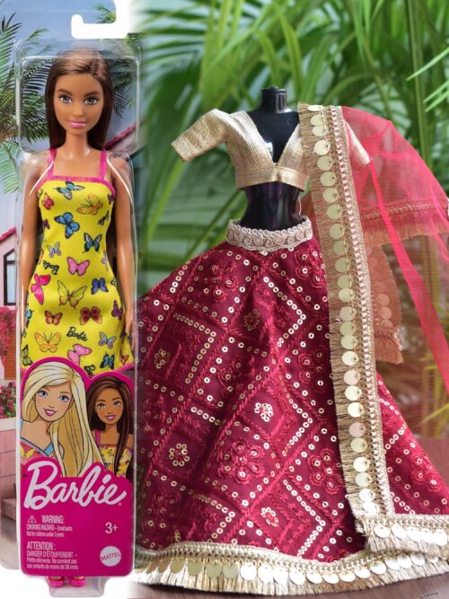 created-by-photogrid-130 Maroon lehenga play set