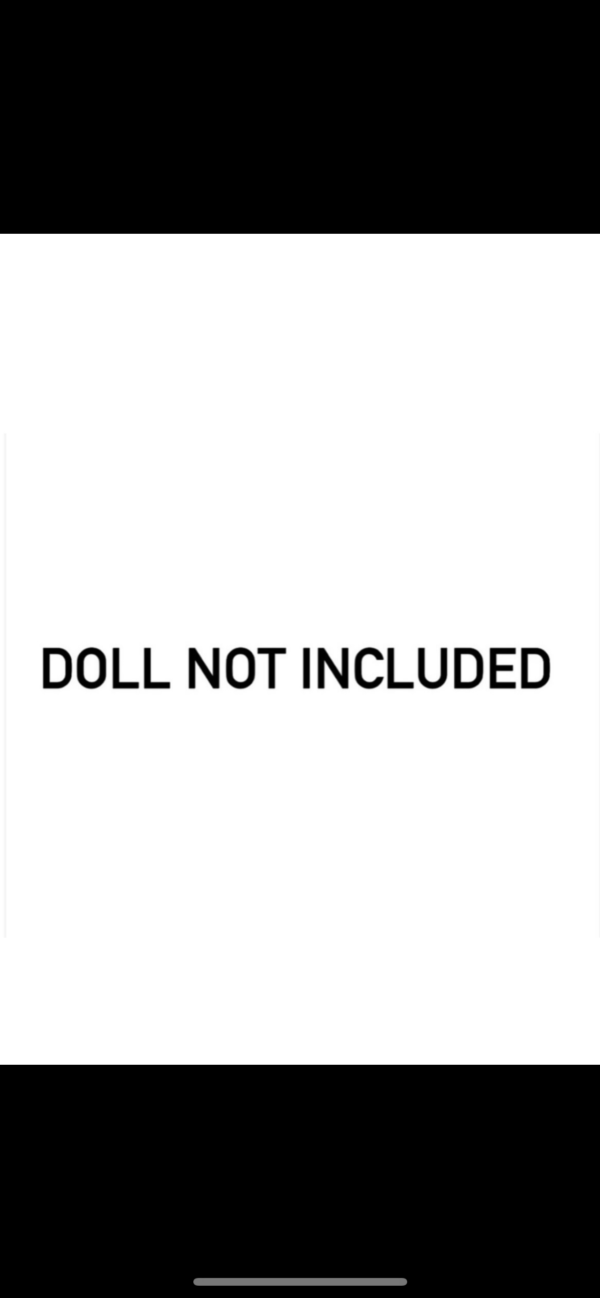 White and gold embroidered lehenga for Barbie doll