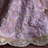 Lilac and gold embroidered lehenga for Barbie doll