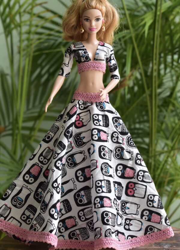 dsc_0328 Printed lehenga for Barbie doll