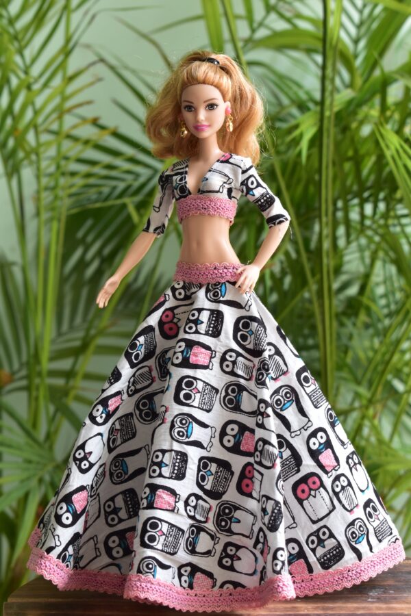 dsc_0331 Printed lehenga for Barbie doll