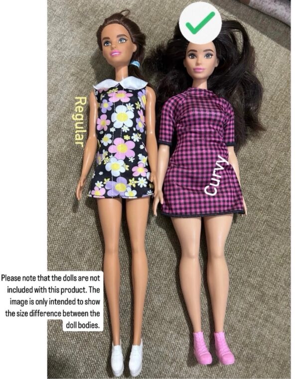 White and red Gujarati bridal lehenga for curvy Barbie doll