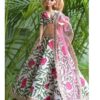 Floral printed lehenga for Barbie doll