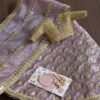 Embroidered lilac lehenga for doll