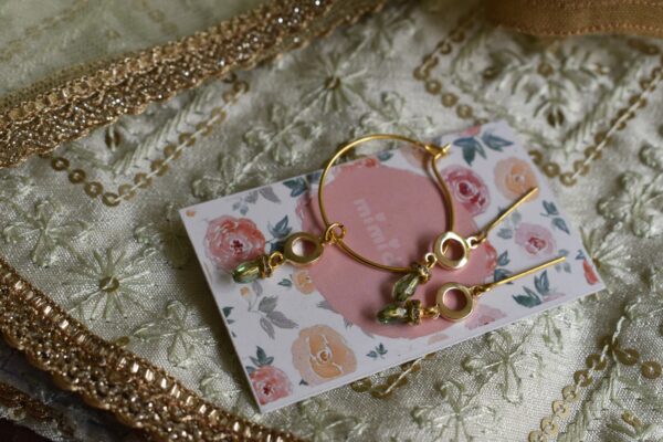 Embroidered pastel green lehenga for doll