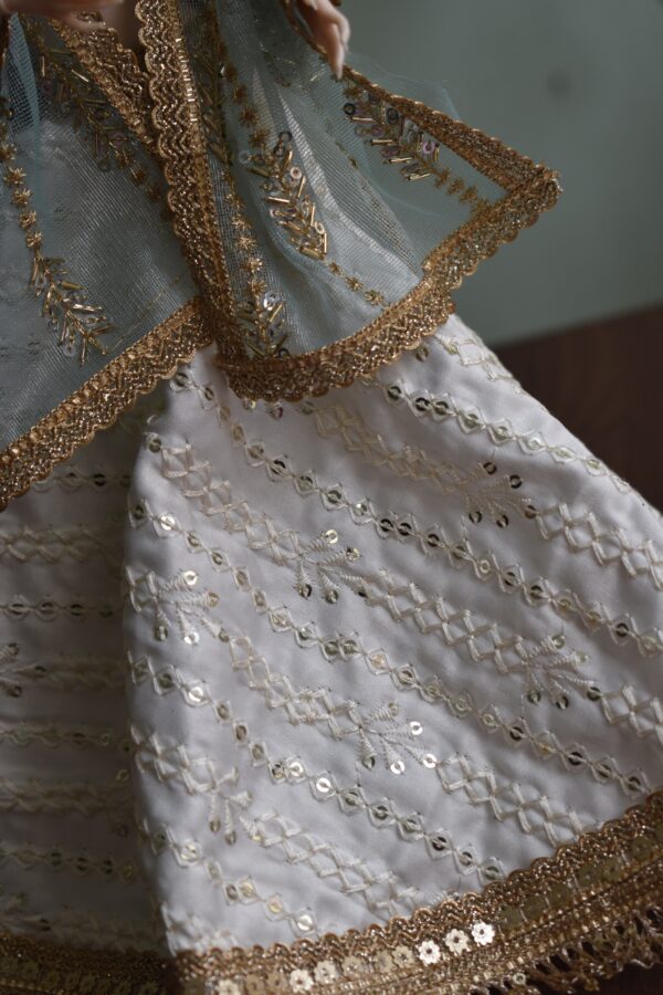 Kriti Doll ( white embroidered lehenga)