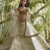 Embroidered pastel green lehenga for doll