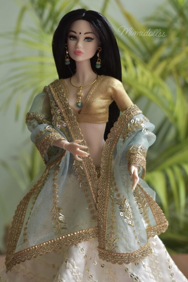 Kriti Doll ( white embroidered lehenga)