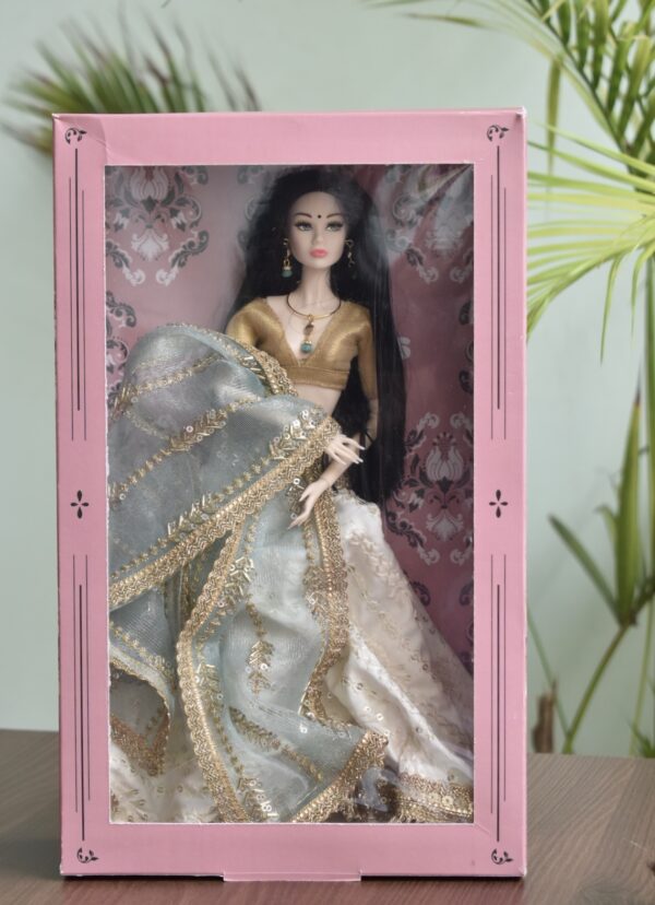 Kriti Doll ( white embroidered lehenga)