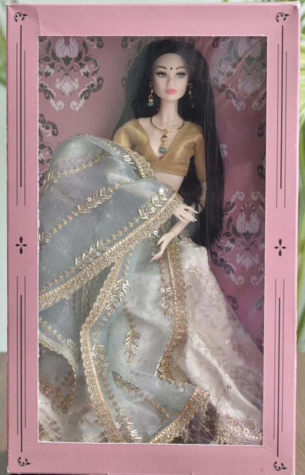 Kriti Doll ( white embroidered lehenga)