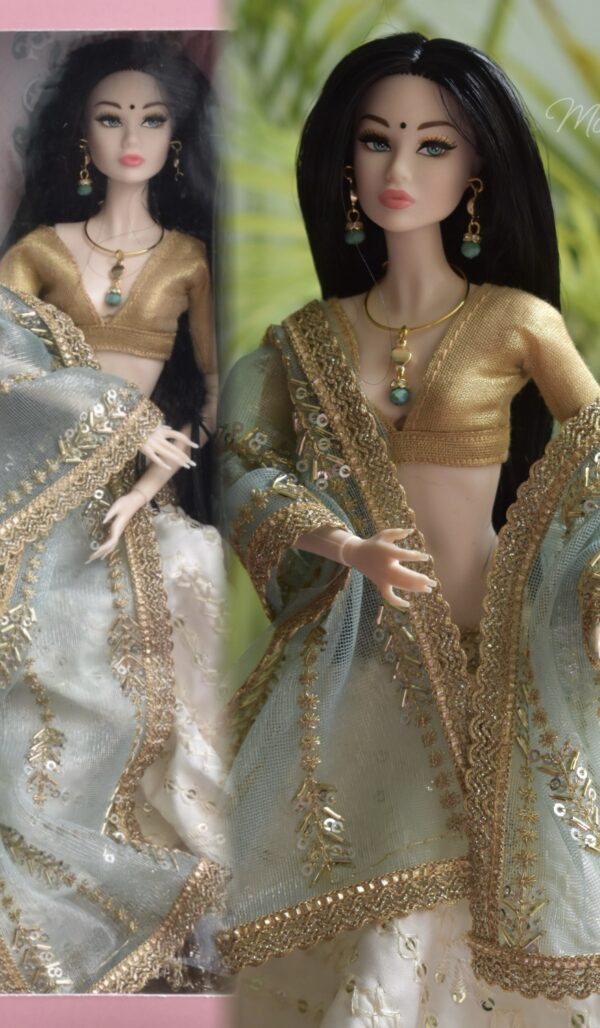 Kriti Doll ( white embroidered lehenga)