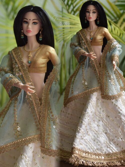 Kriti Doll ( white embroidered lehenga)