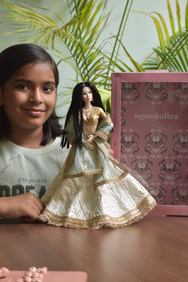 Kriti Doll ( white embroidered lehenga)