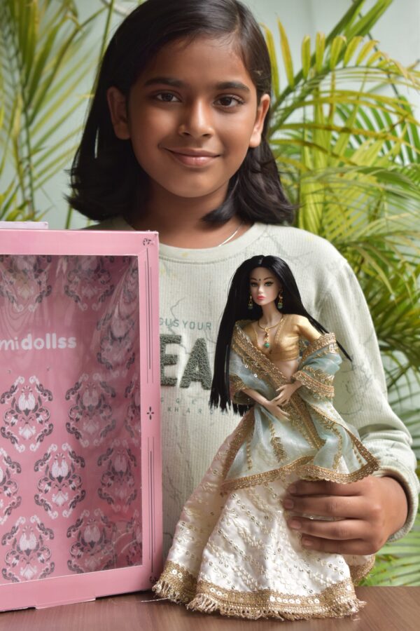 Kriti Doll ( white embroidered lehenga)