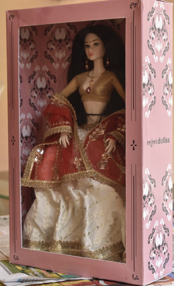 Rani Doll (white embroidered lehenga)