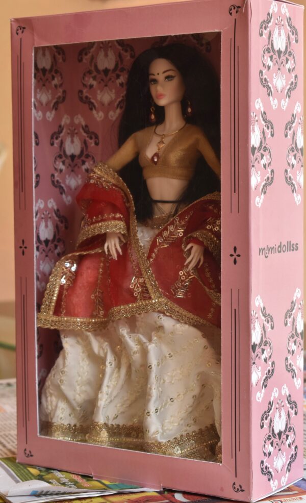 Rani Doll (white embroidered lehenga)