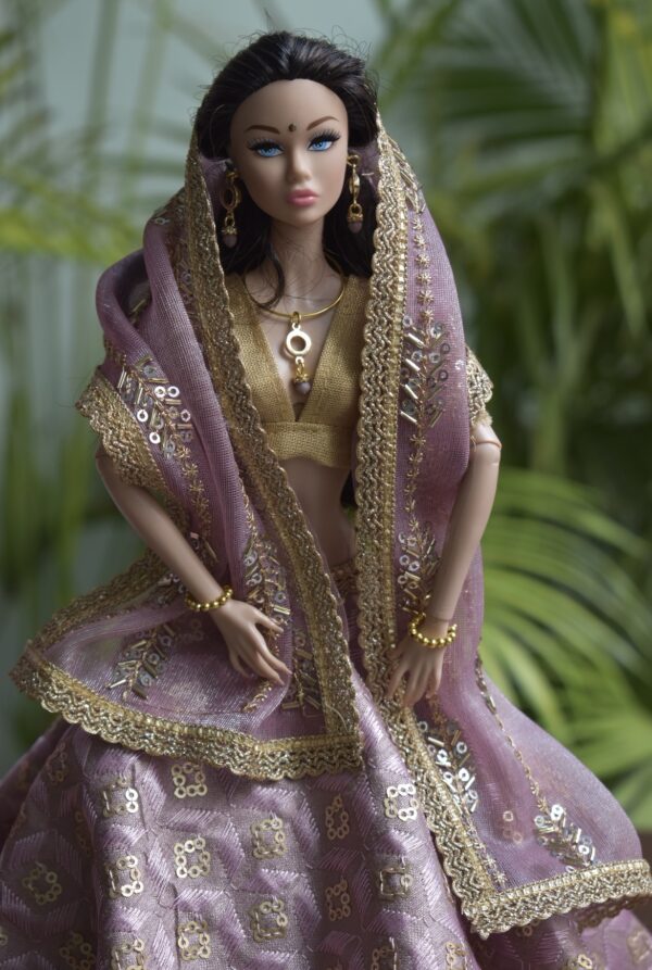 Simran Doll (Embroidered lilac lehenga)