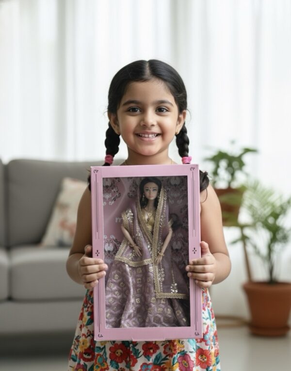 Simran Doll (Embroidered lilac lehenga)