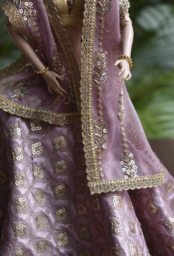 Simran Doll (Embroidered lilac lehenga)
