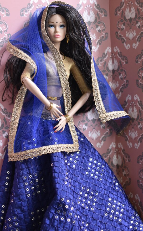 Nidhi Doll (Embroidered blue lehenga)