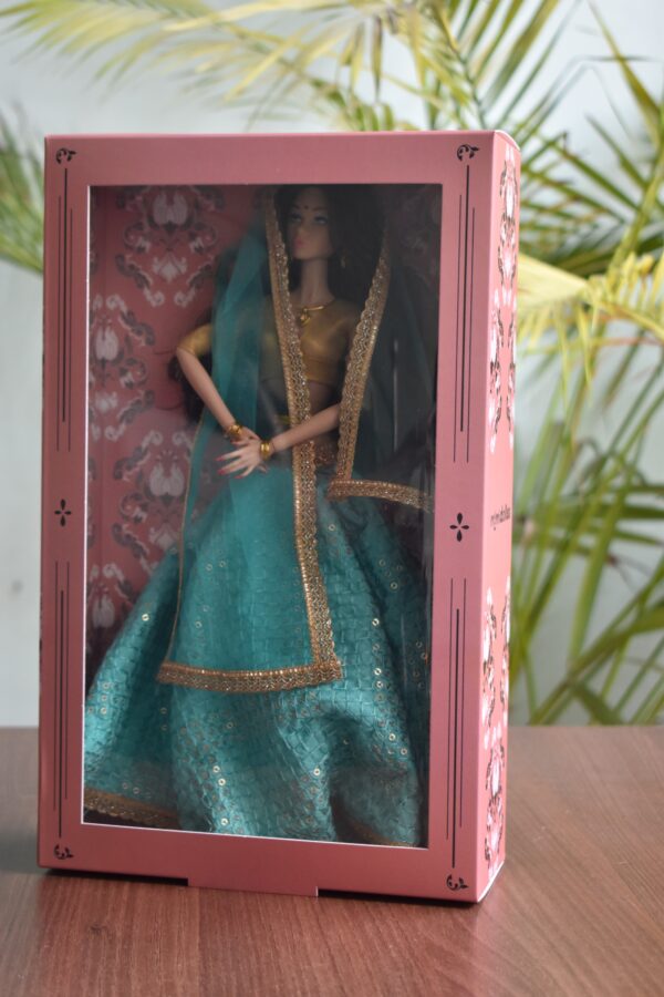 Ruchi Doll (Embroidered turquoise lehenga)