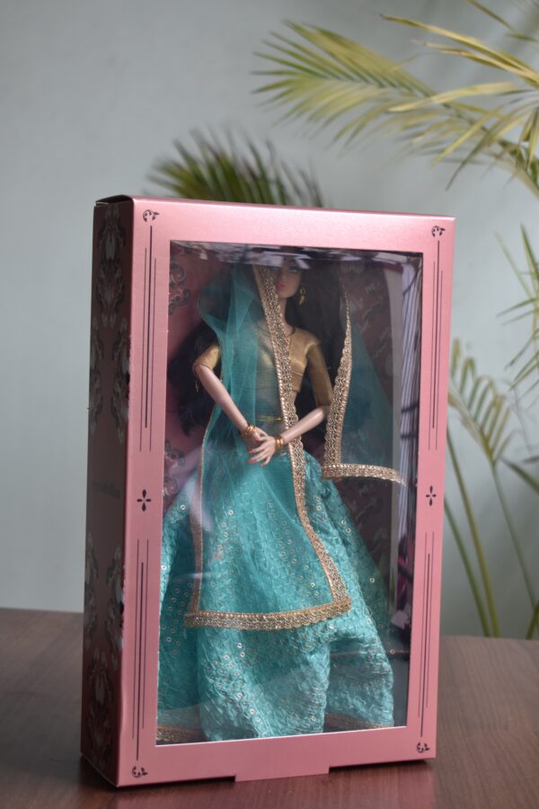 Ruchi Doll (Embroidered turquoise lehenga)