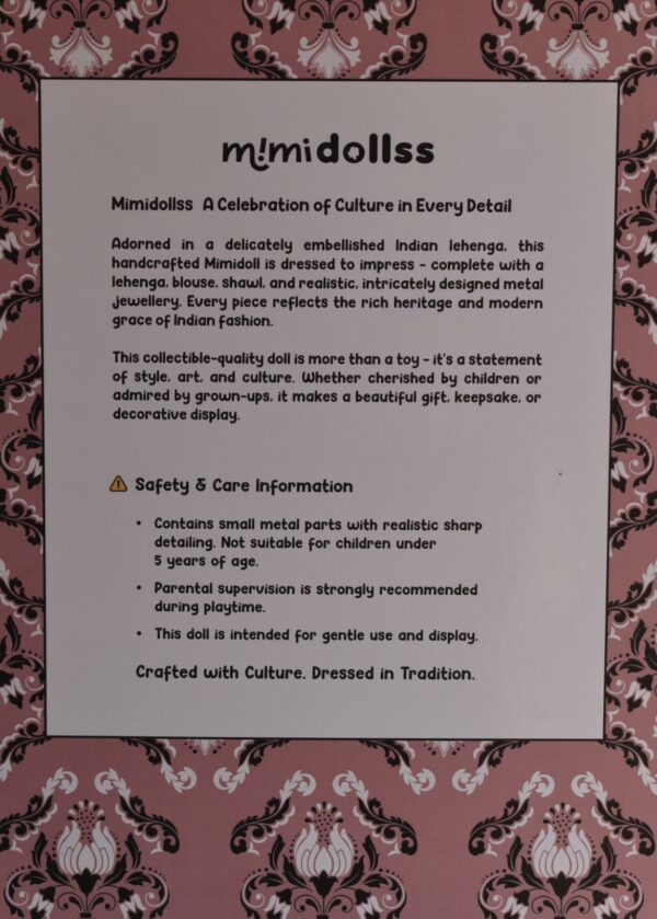 Manjiri Doll (Embellished chunri print lehenga)