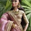 Aishwarya doll (pink and green bridal costume)