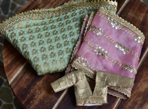 Aishwarya doll (pink and green bridal costume)