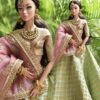 Aishwarya doll (pink and green bridal costume)