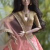 Prisha Doll (Embroidered peach lehenga)