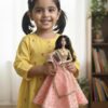 Prisha Doll (Embroidered peach lehenga)